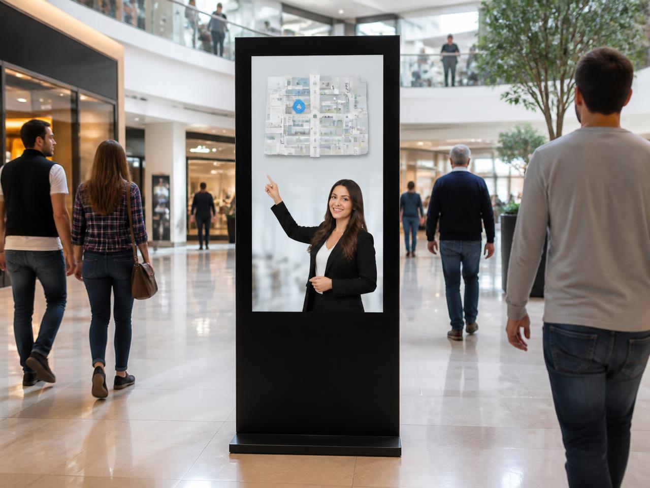 Full-Size AI Totem - ~55 inch, about 6 feet tall Sales Bott AI screen